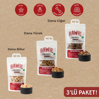 3'lü Paket Dana Ciğer, Dana Yürek & Dana Billur Köpek Ödül Maması